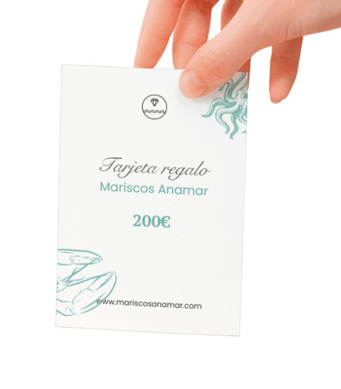 Tarjeta regalo Mariscos Anamar 200€ – Regala una mariscada online