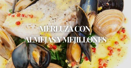 Merluza al Horno con Almejas y Mejillones
