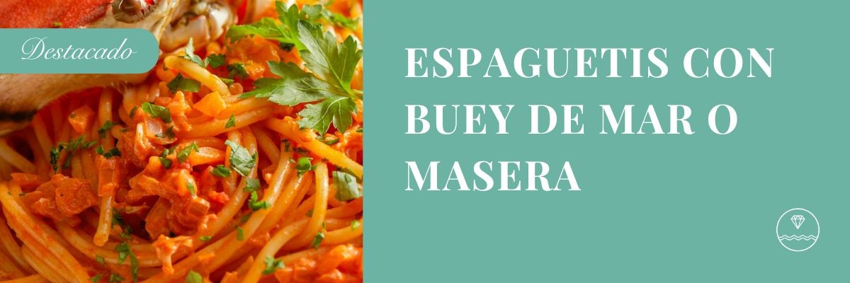 Espaguetis con buey de mar
