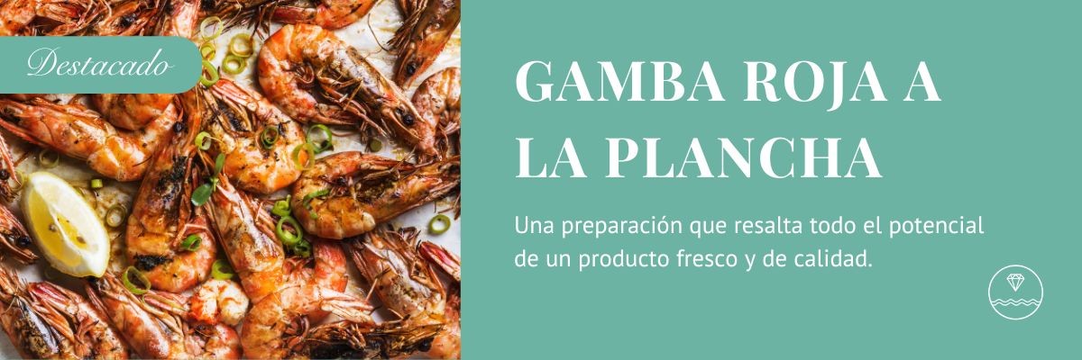 Gamba roja a la plancha