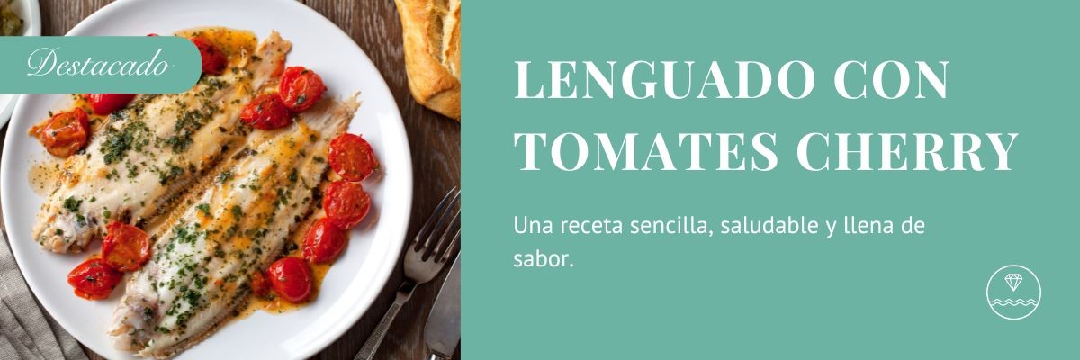 Lenguado al horno con tomates cherry