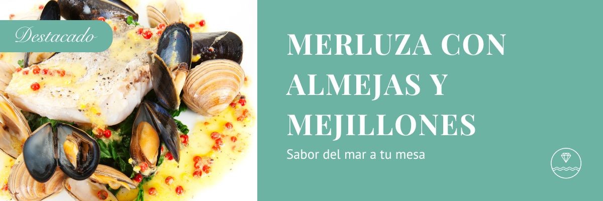 Merluza con almejas y mejillones