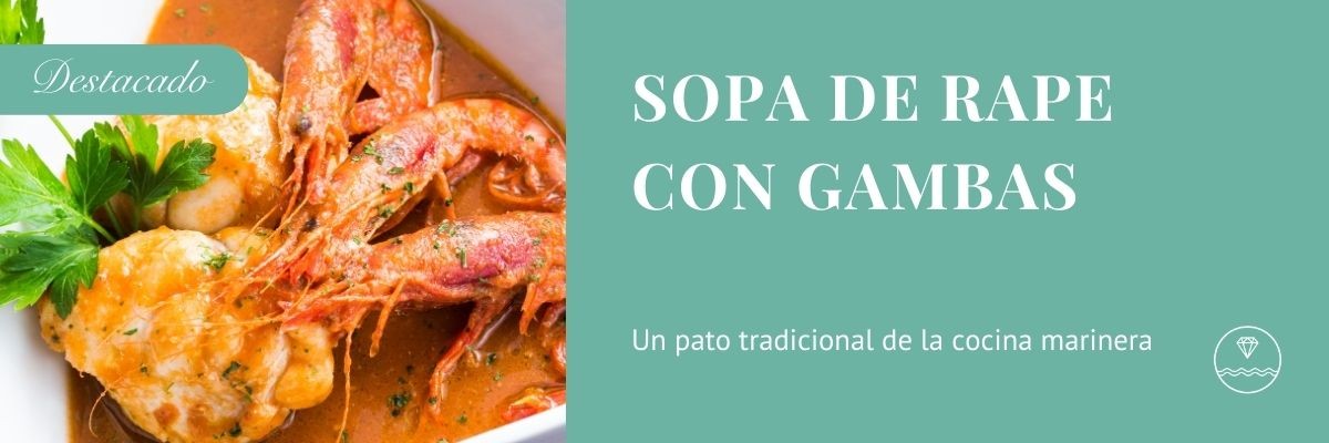 Sopa de rape con gambas